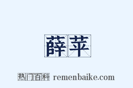 薛苹是什么意思的图片